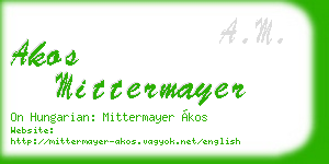 akos mittermayer business card