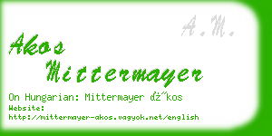 akos mittermayer business card